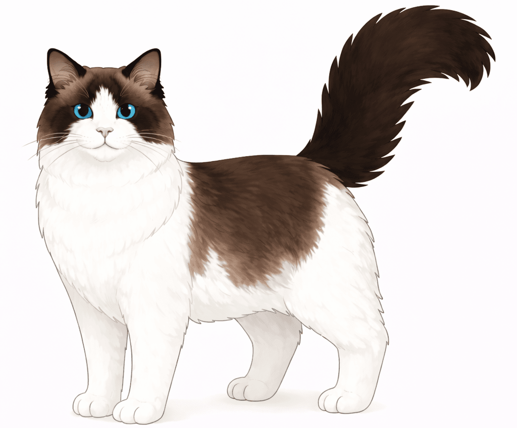 Ragdoll seal point bicolore