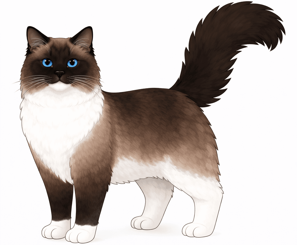 Ragdoll seal point mitted