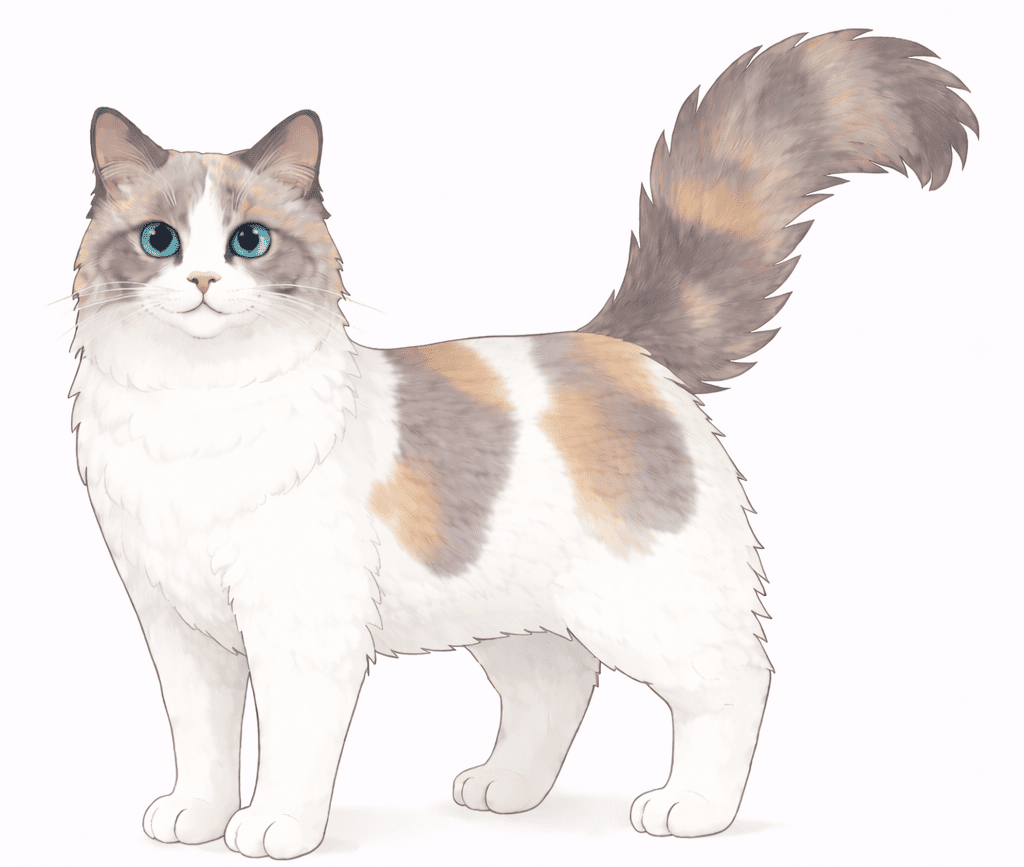 ragdoll lilac tortie point et blanc