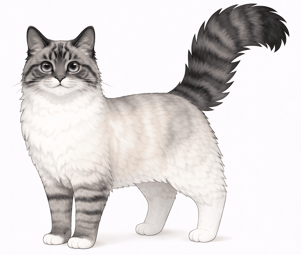 Ragdoll blue point tabby mitted