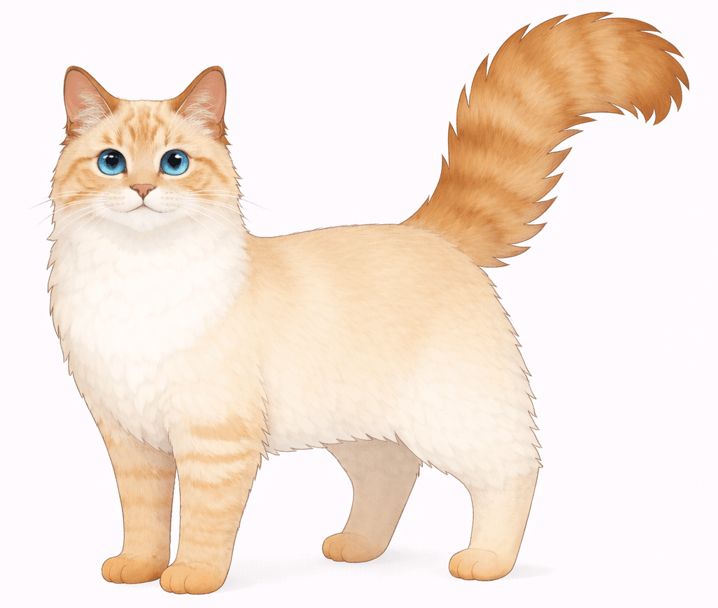 Ragdoll red point tabby