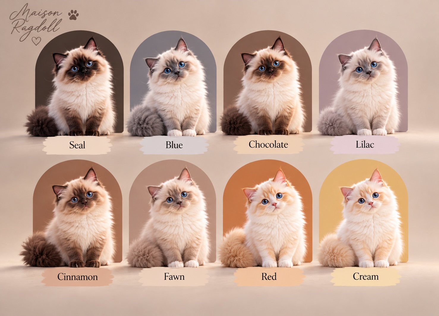 ragdoll couleurs pantone